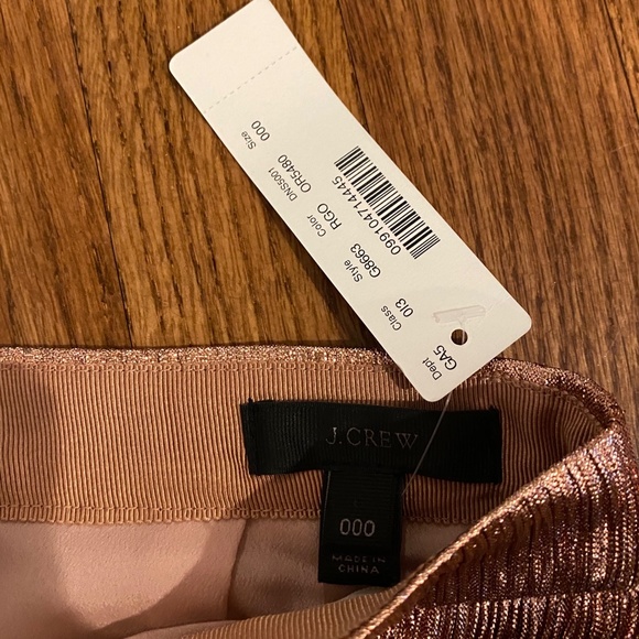 NWT - J. Crew Collection Rose Gold Fluted Skirt - Picture 3 of 3